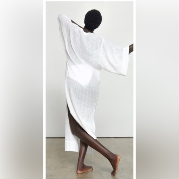 Mara Hoffman swim white maxi Paola cover up beach pool cruise size medium - Picture 2 of 10